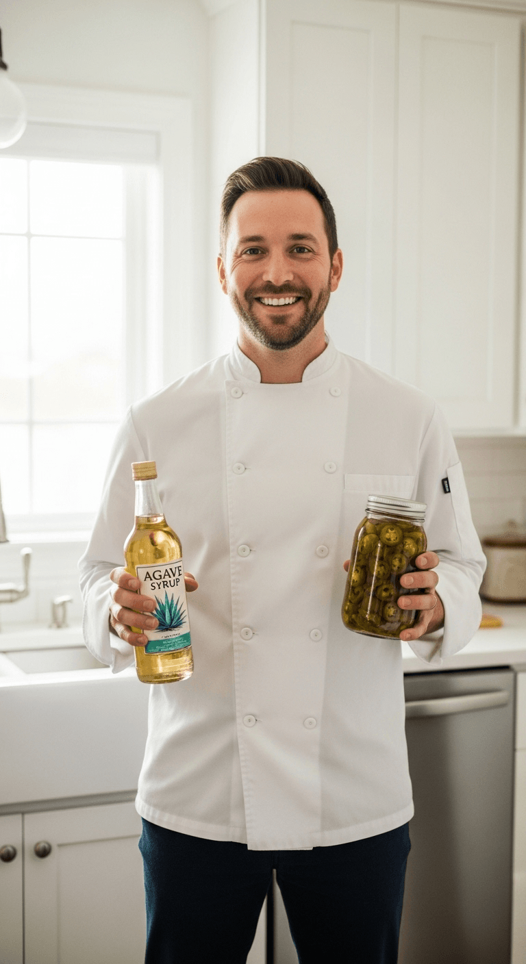 Habanebro founder in the kitchen